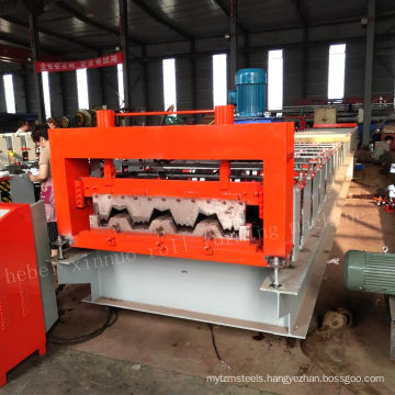 China supplier economic and durable auto colored steel metal slab wall panel board floor deck tile rolling making machine